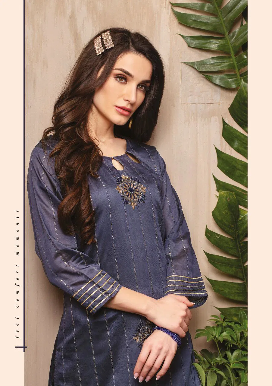 Wanna Noor latest Fancy Designer Festive Wear Kurti With Bottom Collection